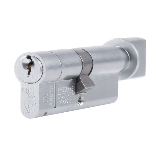 Euro Spec Key Eurospec TS007 1 Star 6 Pin Euro Profile Cylinder with Turn